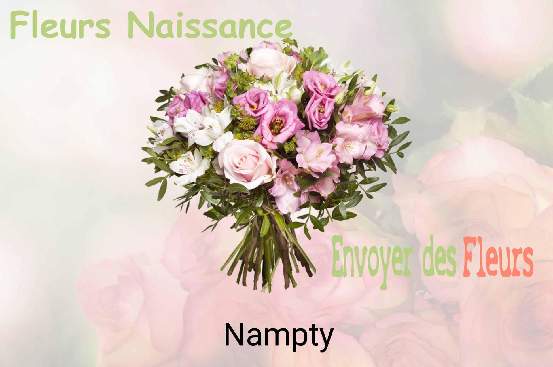 Bouquet de fleurs de naissance livré à Nampty